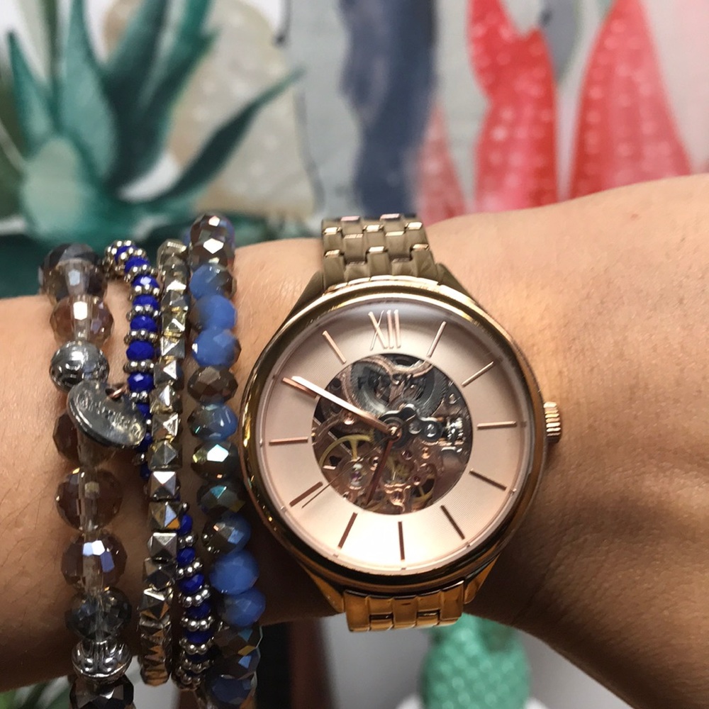 Rose Gold Automatic Fossil Watch